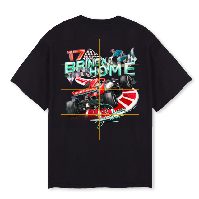 BRING IT HOME Black Oversized Tee.