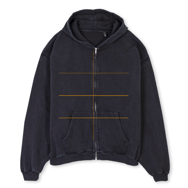 FUTUREHOODIE Vintage Black Oversized Zipped Hoodie.