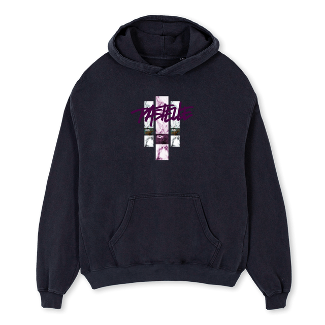 ASCENDANCE Vintage Black Oversized Hoodie.