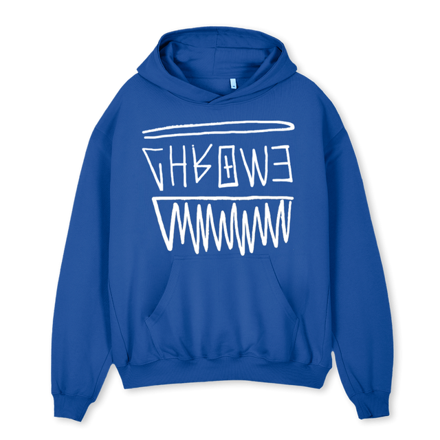 CHROMEHOODIE Cobalt Blue Oversized Hoodie.