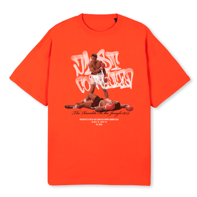 ZAIRE SEVENTYFOUR Hot Orange Oversized Tee.
