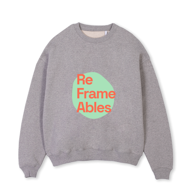 TAMARA Grey Marl Oversized Crewneck Sweater.