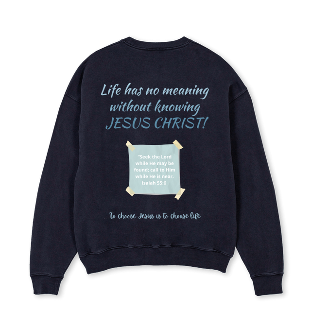 JC Vintage Black Oversized Crewneck Sweater.