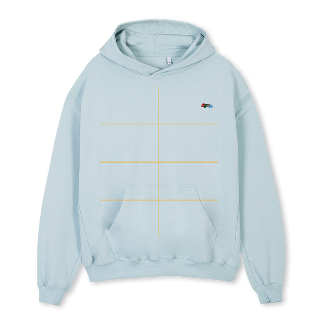 COLOR Cold Blue Oversized Hoodie.