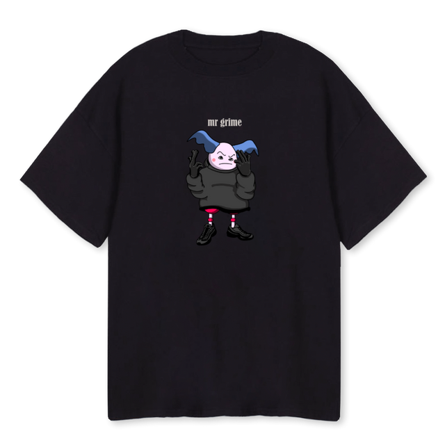 MR GRIME T Black Oversized Tee.