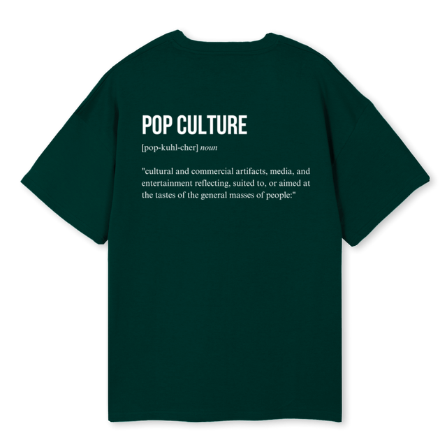 POPCULTVTWO Wild Green Oversized Tee.