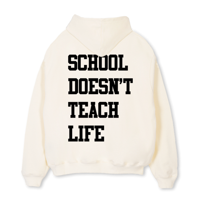 SCHOOLCREAMHOODIE Cream Oversized Hoodie.