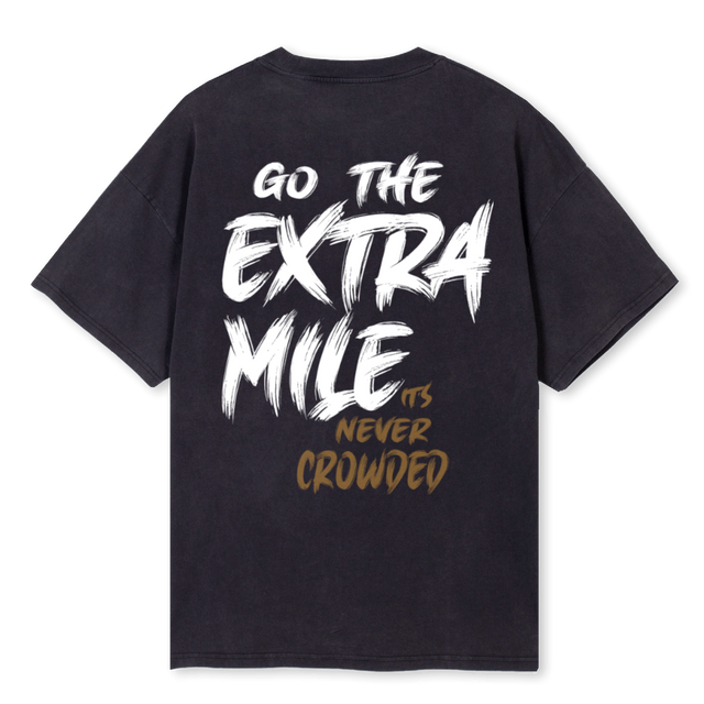 EXTRA MILE VINTAGE Vintage Black Oversized Tee.