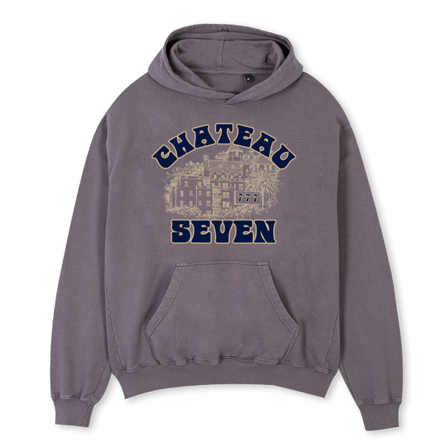 GREYNAVYHOODIE Pigment Grey Oversized Hoodie.