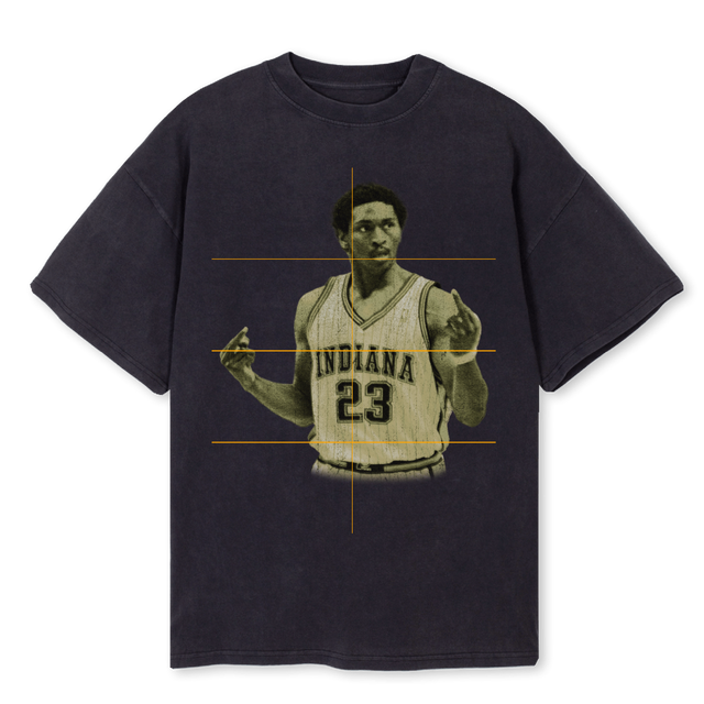 ALL DUBS RON Vintage Black Oversized Tee.