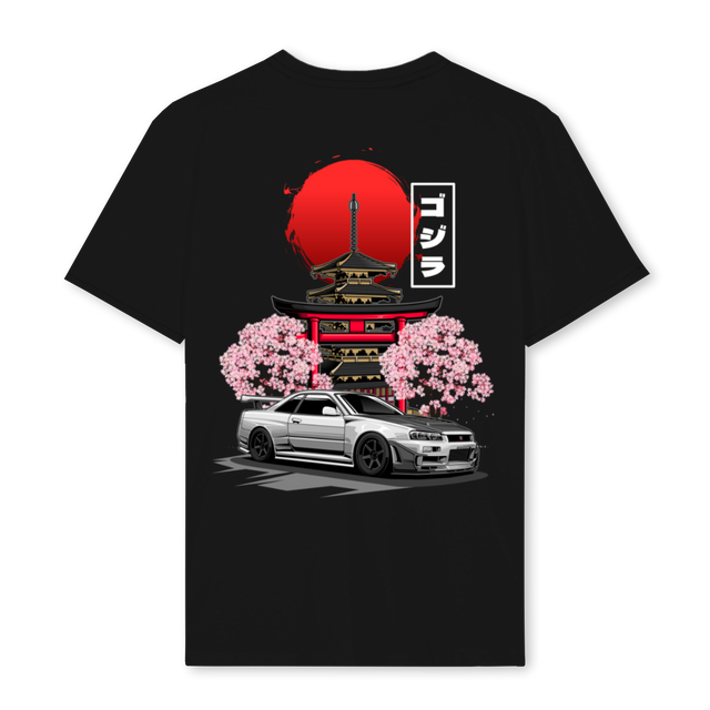 GODZILLAJAPAN Black Regular Tee.