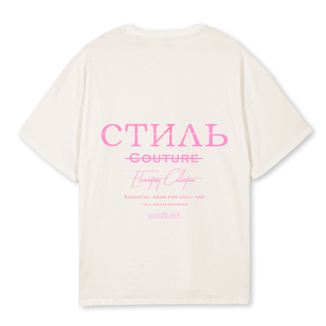 SHIRT ROSA Vintage White Oversized Tee.