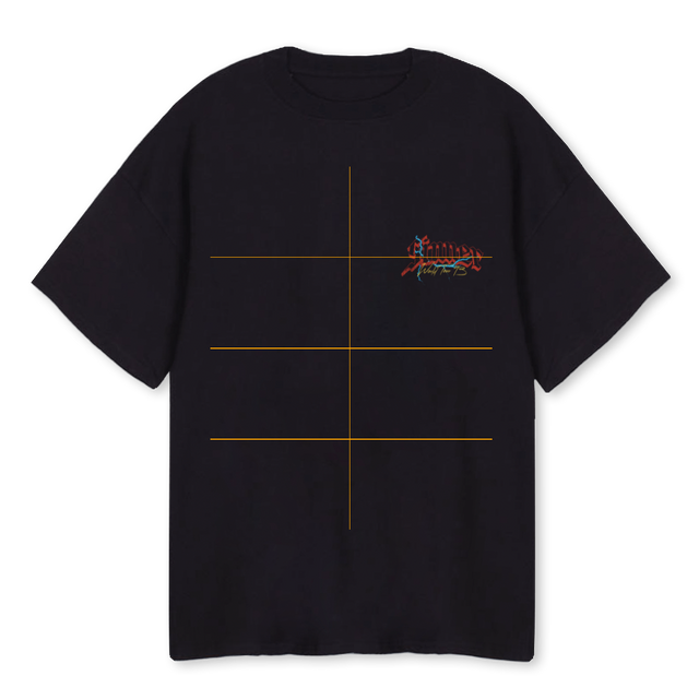 WORLD T BLAC Black Oversized Tee.