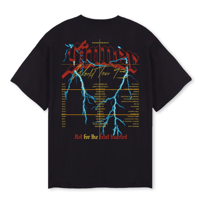 WORLD T BLAC Black Oversized Tee.