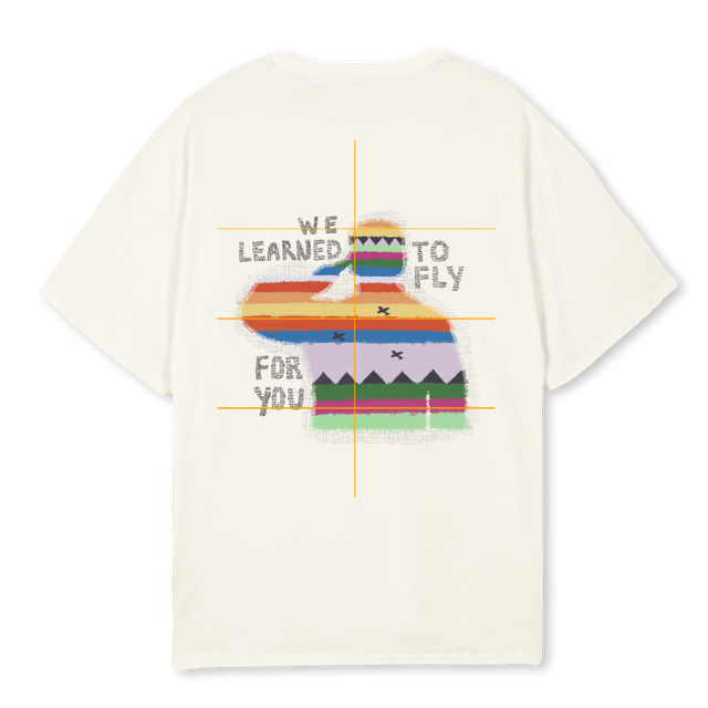 WEFLY Cream Oversized Tee.