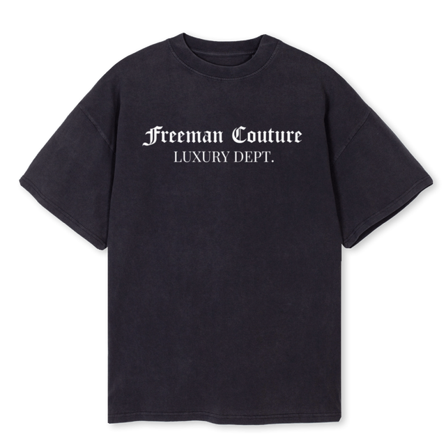 FREEMAN Vintage Black Oversized Tee.