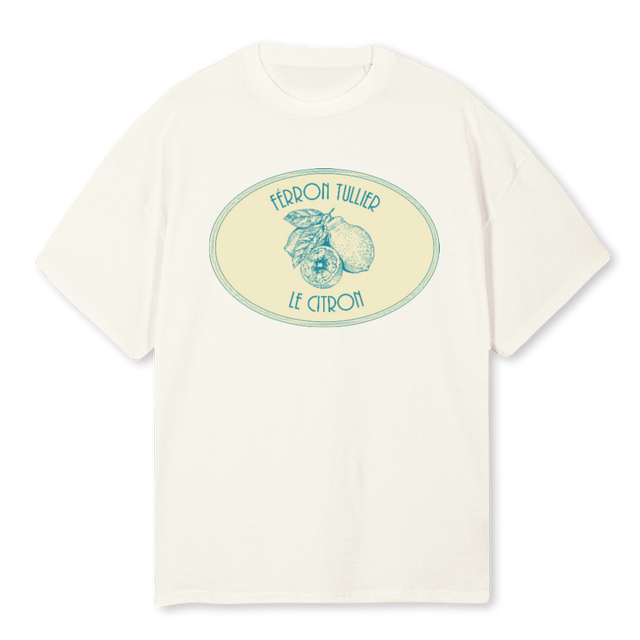 CRYELLZITR Cream Oversized Tee.