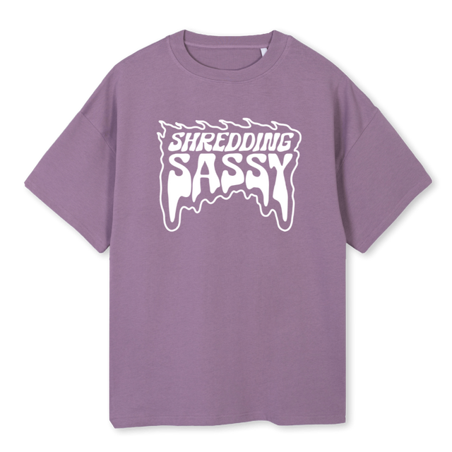 SSPURPFLAMES Purple Oversized Tee.