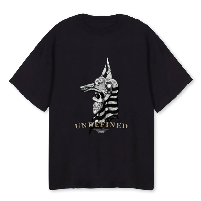 DEATH OVER DISHONOR Black Oversized Tee.