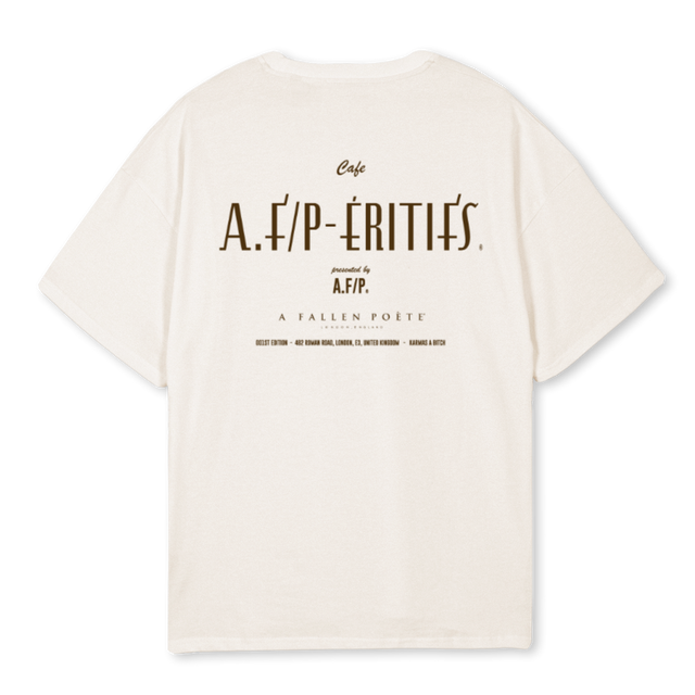 AFP CAFE Vintage White Oversized Tee.