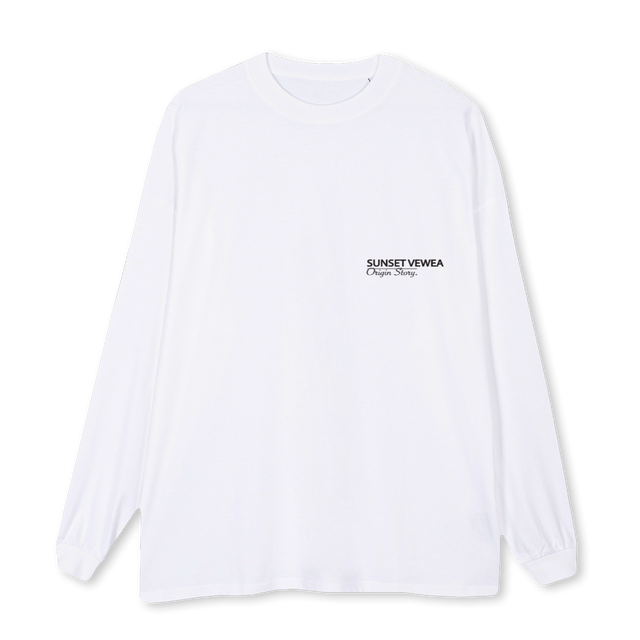 SV ORIGIN STORY White Oversized LS Tee.