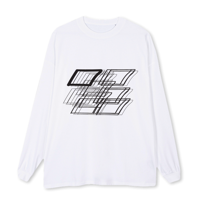 SVSOCIETY White Oversized LS Tee.