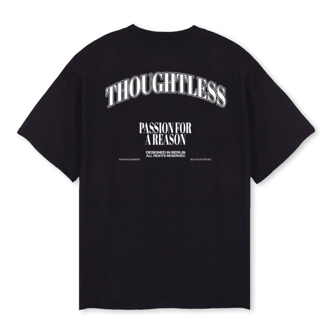 BOLD BACK Black Oversized Tee.