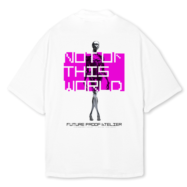 FPA NOTW White Oversized Mock Neck Tee.