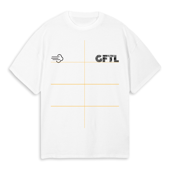 GFTL TRACK White Oversized Tee.