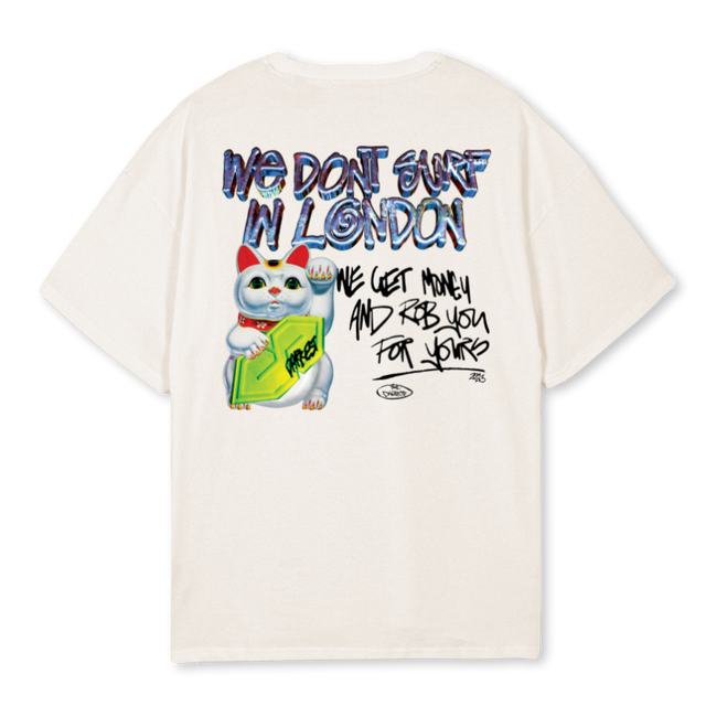 SURF KAT Vintage White Oversized Tee.