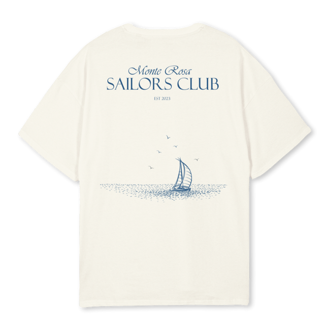 MONTE ROSA SC Cream Oversized Tee.