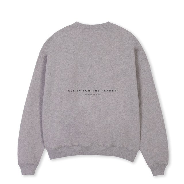 COCU Grey Marl Oversized Crewneck Sweater.