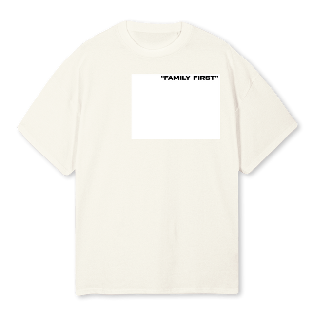 FAMILY B Cream Oversized Tee.