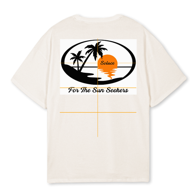 SOLACE SUN SEEKER Vintage White Oversized Tee.