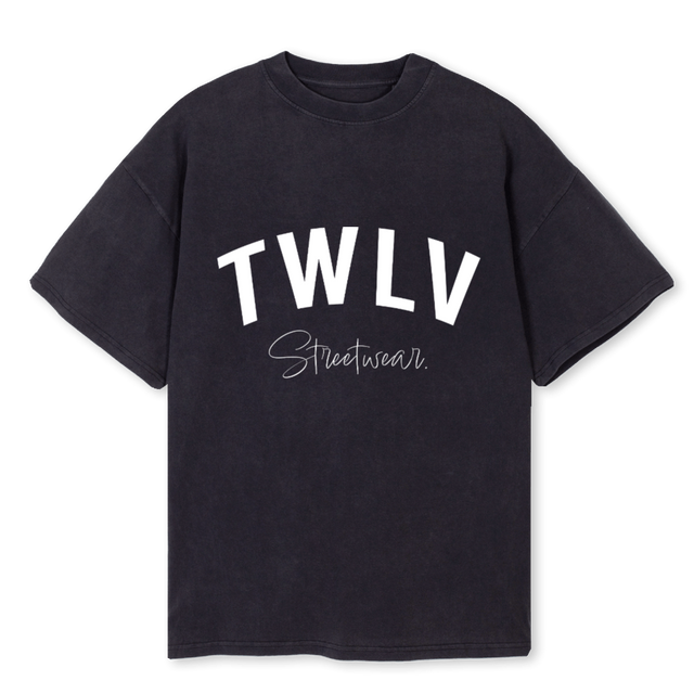 TWLV GAMEDAY VINTAGE Vintage Black Oversized Tee.
