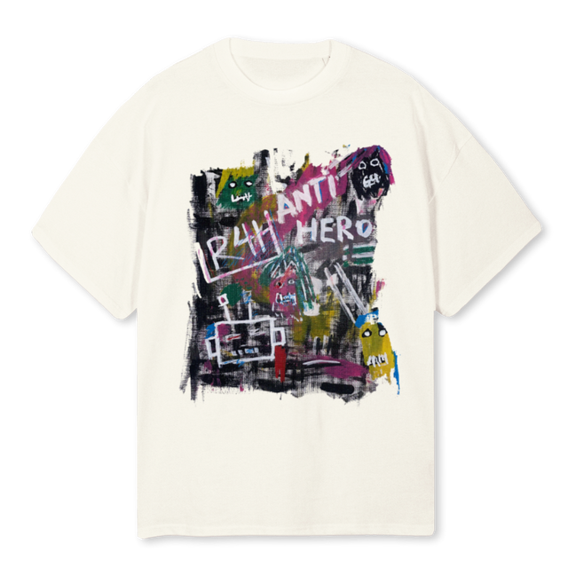 BOTSANTIANTIHERO Cream Oversized Tee.