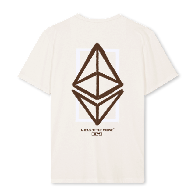 CHARCOALETHWHITE Vintage White Regular Tee.