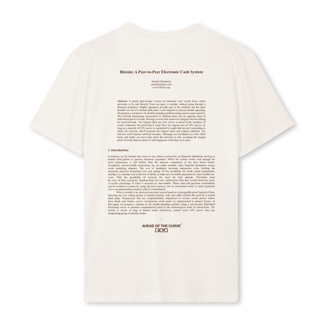 WHITEPAPERBROWN Vintage White Regular Tee.