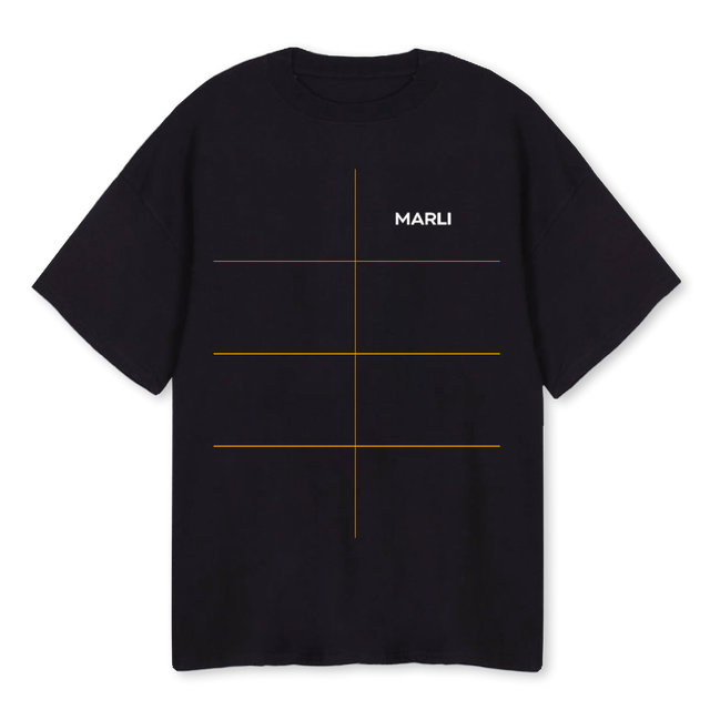 MARLIMISSIONTEEONE Black Oversized Tee.