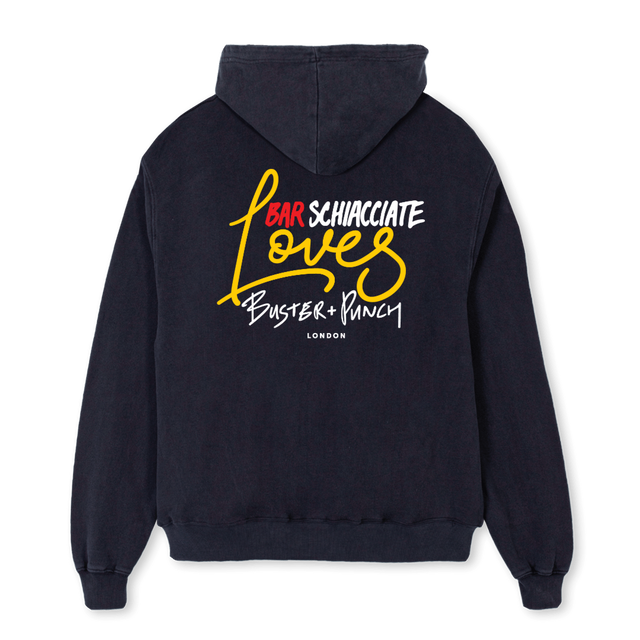 BUSTERPUNCHBLKHOODIE Vintage Black Oversized Hoodie.