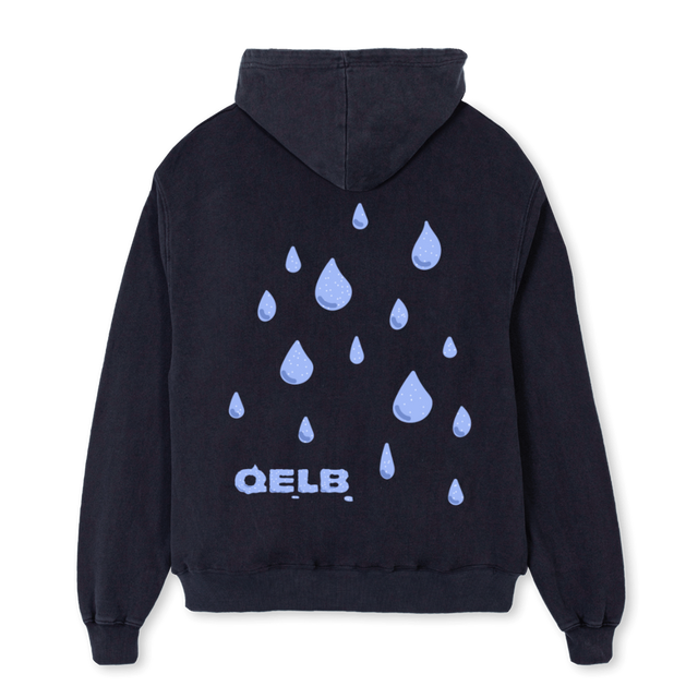 SALTY TEARS Vintage Black Oversized Hoodie.