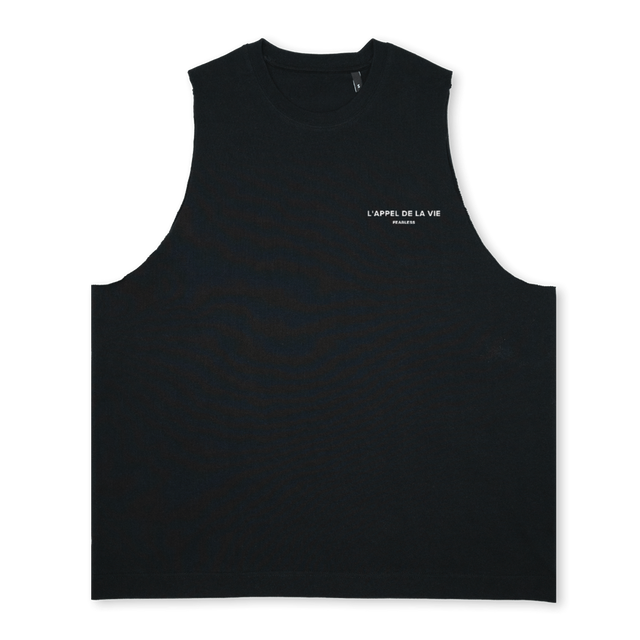 VESTONE Deep Black Oversized Vest.