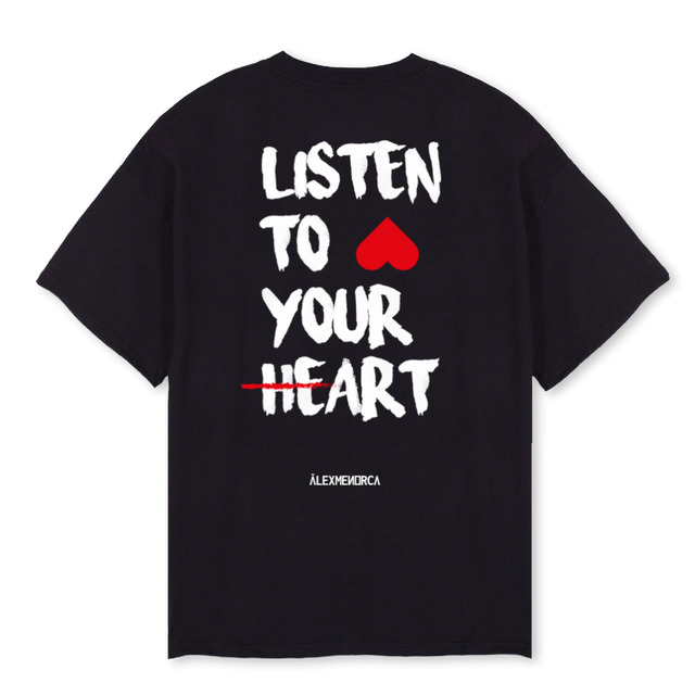 MENORCA Black Oversized Tee.