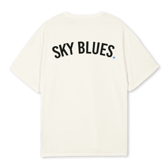 SKYBLUESONE Cream Oversized Tee.