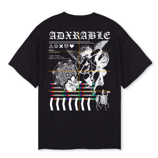 GHOSTOLDE Black Oversized Tee.