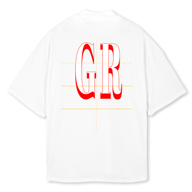 BIG GERVASE ROPA White Oversized Mock Neck Tee.