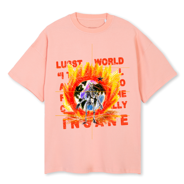 ITS ALL ART LW Pink Clay Oversized Tee.