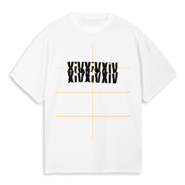 XIVWHITE SPIRAL White Oversized Tee.