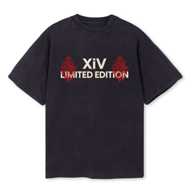 XIV LTD ED BLAC Vintage Black Oversized Tee.