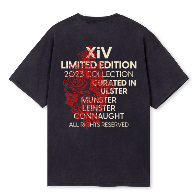XIV LTD ED BLAC Vintage Black Oversized Tee.